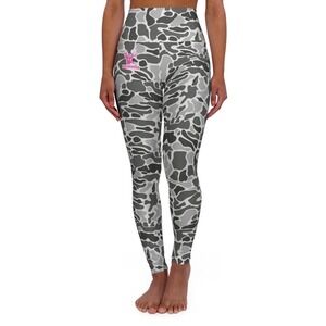 Bucked Up Leggings White Duck Camo Pink Logo Green Hunting Women M